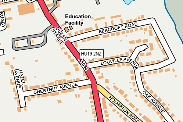 HU19 2NZ map - OS OpenMap – Local (Ordnance Survey) HU19 2NZ map - OS OpenMap – Local (Ordnance Survey)
