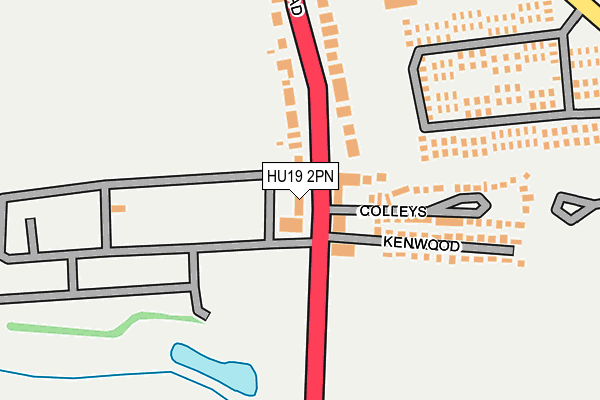 HU19 2PN map - OS OpenMap – Local (Ordnance Survey)