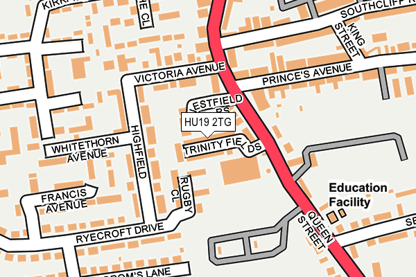 HU19 2TG map - OS OpenMap – Local (Ordnance Survey) HU19 2TG map - OS OpenMap – Local (Ordnance Survey)