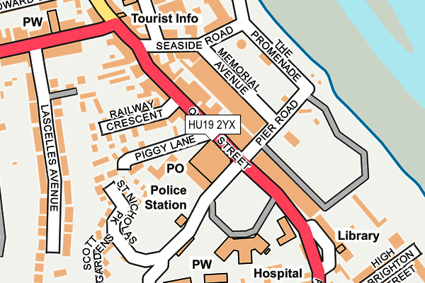 HU19 2YX map - OS OpenMap – Local (Ordnance Survey) HU19 2YX map - OS OpenMap – Local (Ordnance Survey)