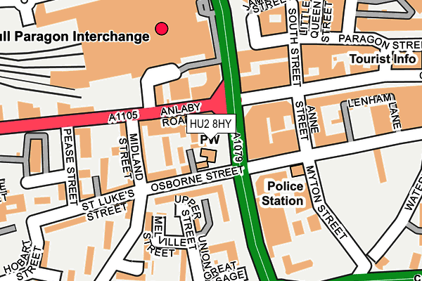 HU2 8HY map - OS OpenMap – Local (Ordnance Survey) HU2 8HY map - OS OpenMap – Local (Ordnance Survey)