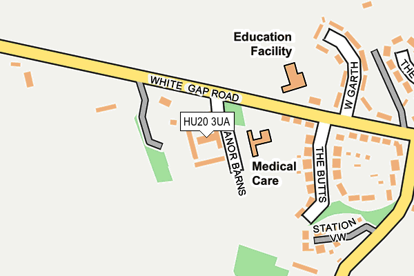 HU20 3UA map - OS OpenMap – Local (Ordnance Survey) HU20 3UA map - OS OpenMap – Local (Ordnance Survey)