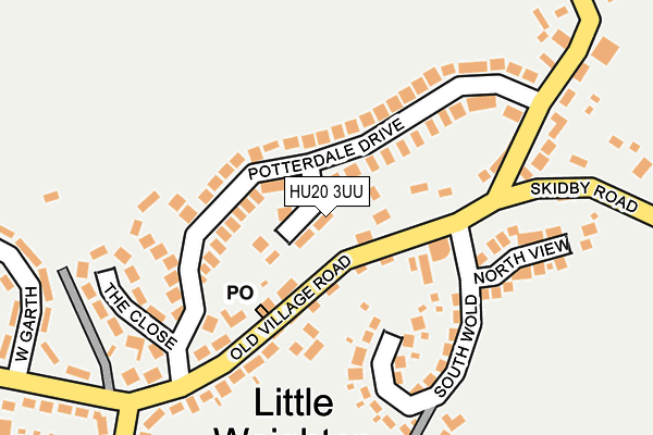 HU20 3UU map - OS OpenMap – Local (Ordnance Survey) HU20 3UU map - OS OpenMap – Local (Ordnance Survey)