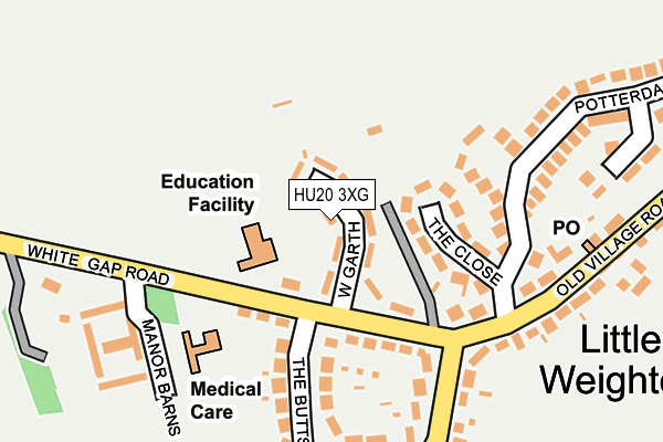 HU20 3XG map - OS OpenMap – Local (Ordnance Survey) HU20 3XG map - OS OpenMap – Local (Ordnance Survey)