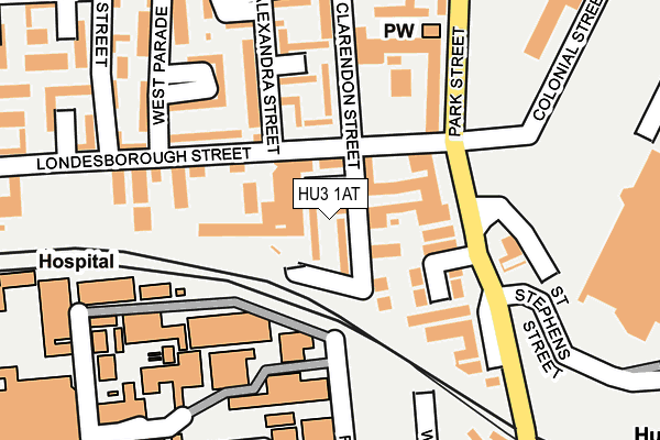 HU3 1AT map - OS OpenMap – Local (Ordnance Survey) HU3 1AT map - OS OpenMap – Local (Ordnance Survey)