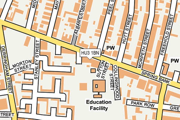 HU3 1BN map - OS OpenMap – Local (Ordnance Survey) HU3 1BN map - OS OpenMap – Local (Ordnance Survey)