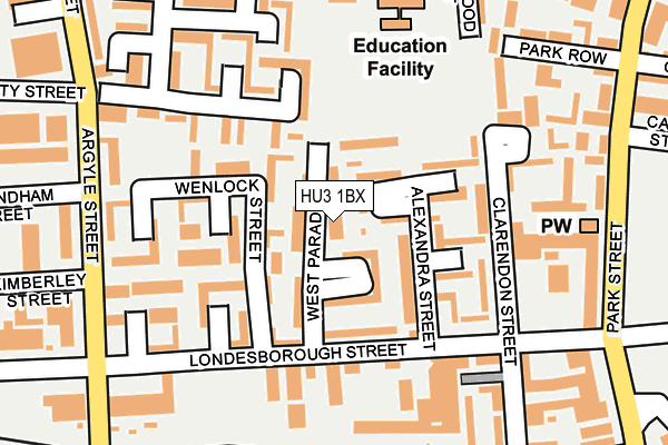 HU3 1BX map - OS OpenMap – Local (Ordnance Survey) HU3 1BX map - OS OpenMap – Local (Ordnance Survey)