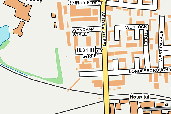 HU3 1HH map - OS OpenMap – Local (Ordnance Survey) HU3 1HH map - OS OpenMap – Local (Ordnance Survey)