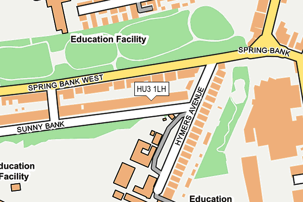 HU3 1LH map - OS OpenMap – Local (Ordnance Survey)