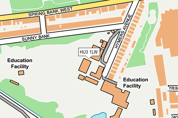 HU3 1LW map - OS OpenMap – Local (Ordnance Survey) HU3 1LW map - OS OpenMap – Local (Ordnance Survey)