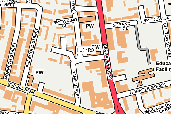 HU3 1RQ map - OS OpenMap – Local (Ordnance Survey) HU3 1RQ map - OS OpenMap – Local (Ordnance Survey)
