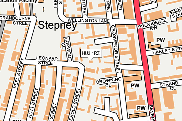 HU3 1RZ map - OS OpenMap – Local (Ordnance Survey) HU3 1RZ map - OS OpenMap – Local (Ordnance Survey)