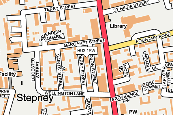 HU3 1SW map - OS OpenMap – Local (Ordnance Survey) HU3 1SW map - OS OpenMap – Local (Ordnance Survey)