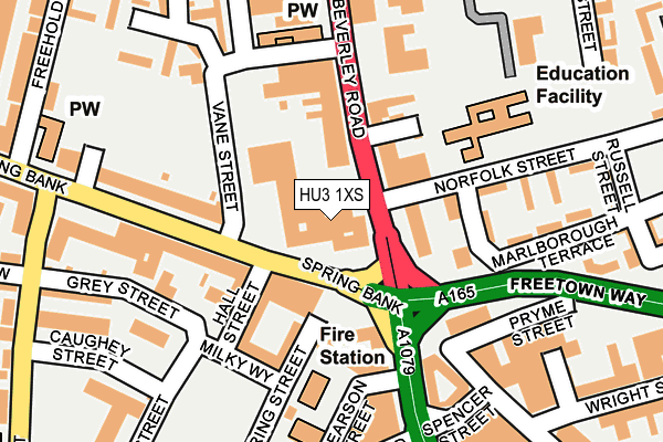 HU3 1XS map - OS OpenMap – Local (Ordnance Survey) HU3 1XS map - OS OpenMap – Local (Ordnance Survey)