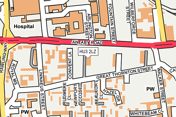 HU3 2LZ map - OS OpenMap – Local (Ordnance Survey) HU3 2LZ map - OS OpenMap – Local (Ordnance Survey)