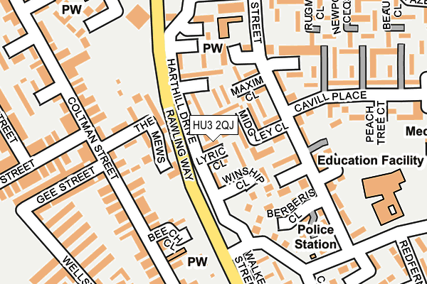 HU3 2QJ map - OS OpenMap – Local (Ordnance Survey) HU3 2QJ map - OS OpenMap – Local (Ordnance Survey)