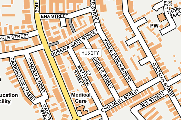 HU3 2TY map - OS OpenMap – Local (Ordnance Survey) HU3 2TY map - OS OpenMap – Local (Ordnance Survey)