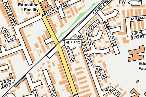 HU3 3PQ map - OS OpenMap – Local (Ordnance Survey) HU3 3PQ map - OS OpenMap – Local (Ordnance Survey)