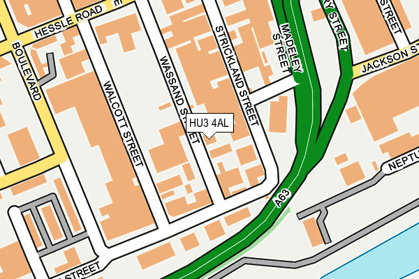 HU3 4AL map - OS OpenMap – Local (Ordnance Survey) HU3 4AL map - OS OpenMap – Local (Ordnance Survey)