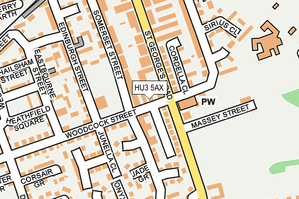 HU3 5AX map - OS OpenMap – Local (Ordnance Survey) HU3 5AX map - OS OpenMap – Local (Ordnance Survey)
