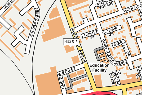 HU3 5JF map - OS OpenMap – Local (Ordnance Survey) HU3 5JF map - OS OpenMap – Local (Ordnance Survey)