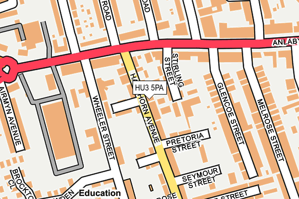 HU3 5PA map - OS OpenMap – Local (Ordnance Survey) HU3 5PA map - OS OpenMap – Local (Ordnance Survey)