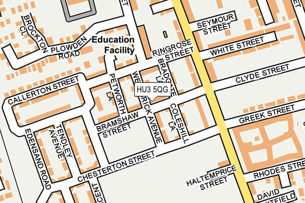 HU3 5QG map - OS OpenMap – Local (Ordnance Survey) HU3 5QG map - OS OpenMap – Local (Ordnance Survey)