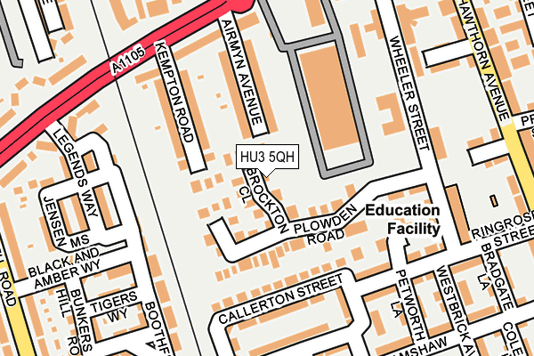 HU3 5QH map - OS OpenMap – Local (Ordnance Survey) HU3 5QH map - OS OpenMap – Local (Ordnance Survey)