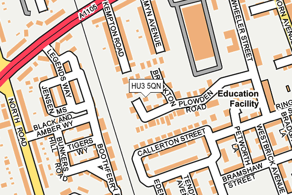 HU3 5QN map - OS OpenMap – Local (Ordnance Survey)