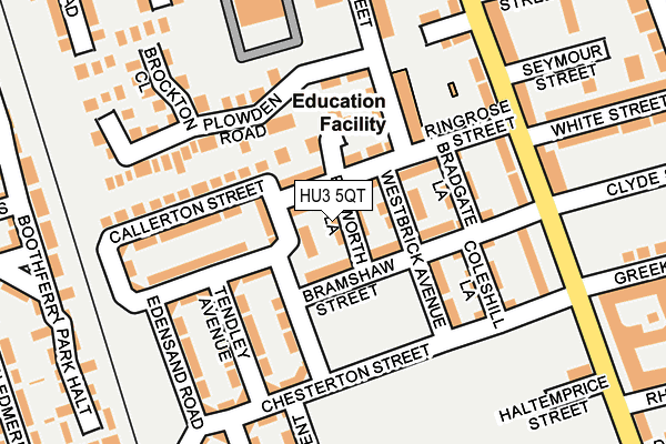 HU3 5QT map - OS OpenMap – Local (Ordnance Survey) HU3 5QT map - OS OpenMap – Local (Ordnance Survey)
