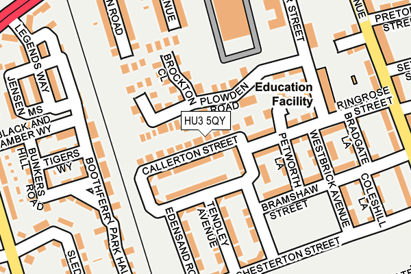 HU3 5QY map - OS OpenMap – Local (Ordnance Survey) HU3 5QY map - OS OpenMap – Local (Ordnance Survey)