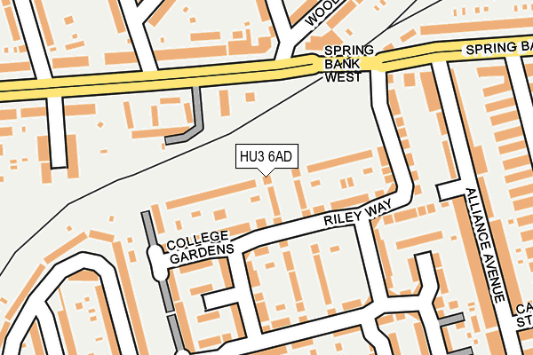 HU3 6AD map - OS OpenMap – Local (Ordnance Survey) HU3 6AD map - OS OpenMap – Local (Ordnance Survey)