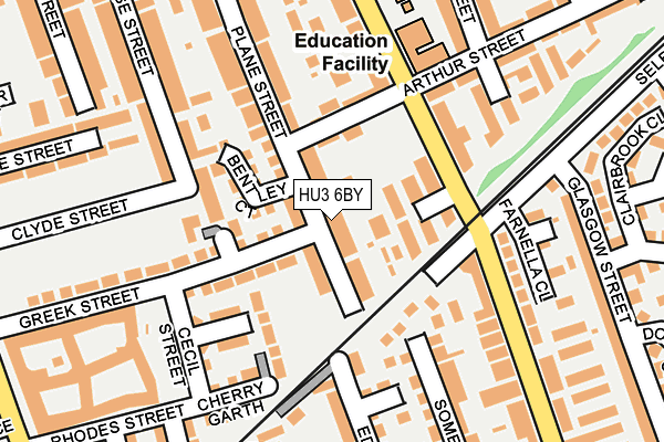 HU3 6BY map - OS OpenMap – Local (Ordnance Survey) HU3 6BY map - OS OpenMap – Local (Ordnance Survey)