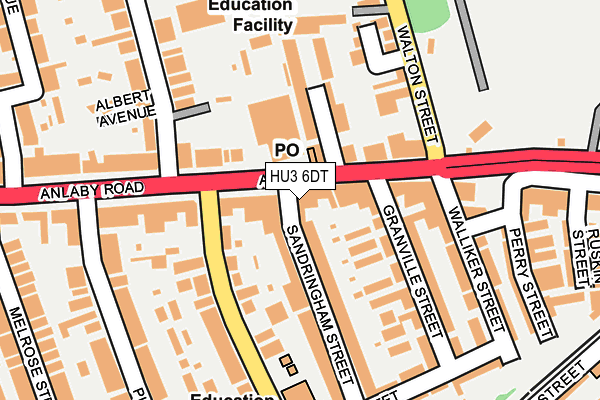 HU3 6DT map - OS OpenMap – Local (Ordnance Survey) HU3 6DT map - OS OpenMap – Local (Ordnance Survey)