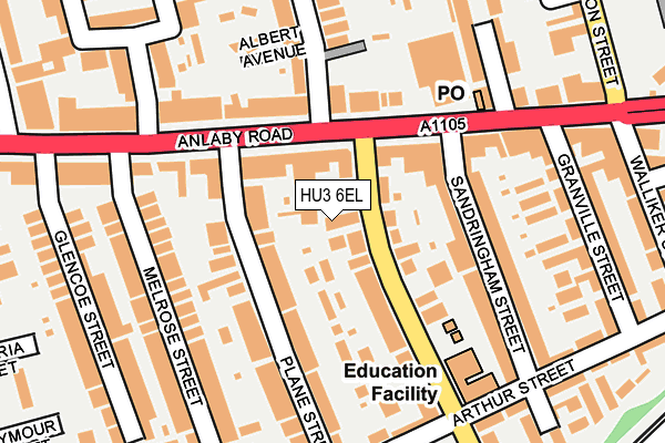 HU3 6EL map - OS OpenMap – Local (Ordnance Survey) HU3 6EL map - OS OpenMap – Local (Ordnance Survey)