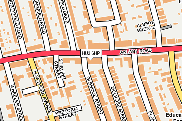 HU3 6HP map - OS OpenMap – Local (Ordnance Survey) HU3 6HP map - OS OpenMap – Local (Ordnance Survey)