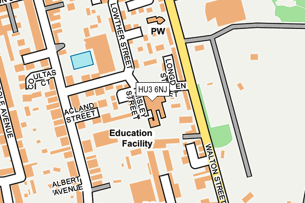 HU3 6NJ map - OS OpenMap – Local (Ordnance Survey) HU3 6NJ map - OS OpenMap – Local (Ordnance Survey)
