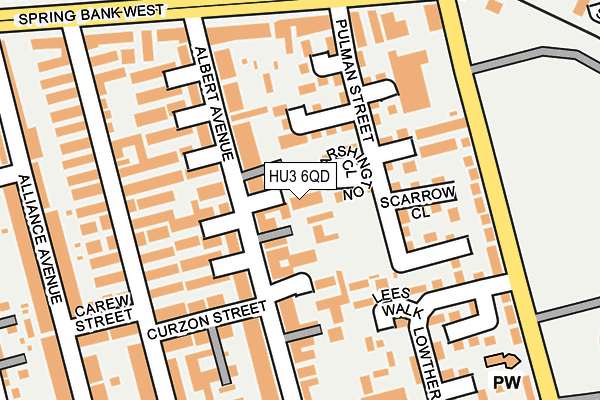 HU3 6QD map - OS OpenMap – Local (Ordnance Survey)