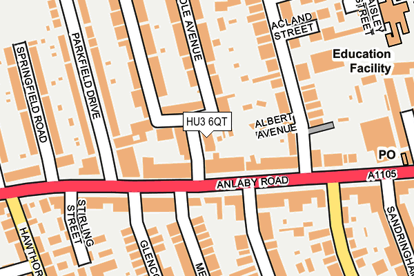 HU3 6QT map - OS OpenMap – Local (Ordnance Survey) HU3 6QT map - OS OpenMap – Local (Ordnance Survey)