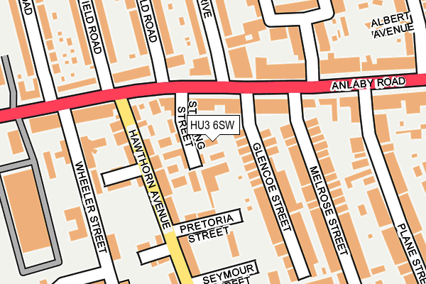 HU3 6SW map - OS OpenMap – Local (Ordnance Survey) HU3 6SW map - OS OpenMap – Local (Ordnance Survey)