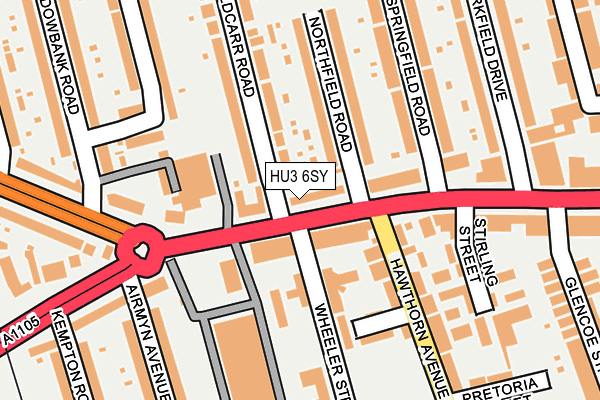 HU3 6SY map - OS OpenMap – Local (Ordnance Survey) HU3 6SY map - OS OpenMap – Local (Ordnance Survey)