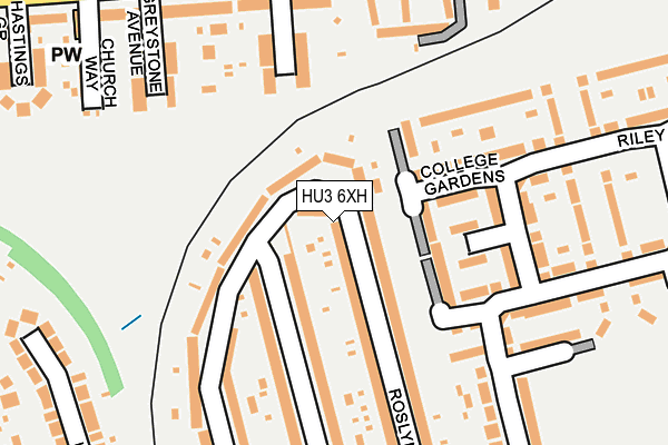 HU3 6XH map - OS OpenMap – Local (Ordnance Survey) HU3 6XH map - OS OpenMap – Local (Ordnance Survey)