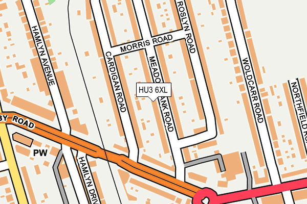 HU3 6XL map - OS OpenMap – Local (Ordnance Survey) HU3 6XL map - OS OpenMap – Local (Ordnance Survey)