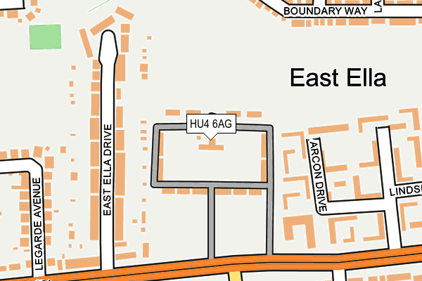 HU4 6AG map - OS OpenMap – Local (Ordnance Survey) HU4 6AG map - OS OpenMap – Local (Ordnance Survey)