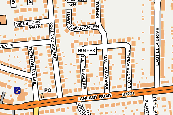 HU4 6AS map - OS OpenMap – Local (Ordnance Survey) HU4 6AS map - OS OpenMap – Local (Ordnance Survey)