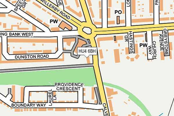 HU4 6BH map - OS OpenMap – Local (Ordnance Survey) HU4 6BH map - OS OpenMap – Local (Ordnance Survey)