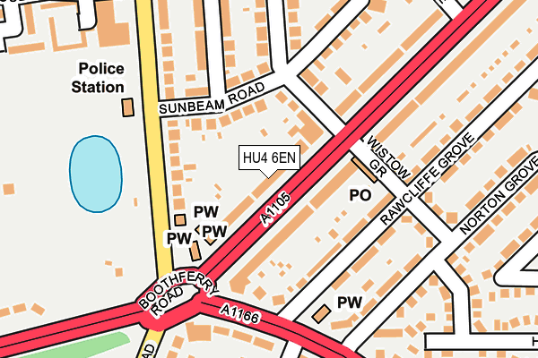 HU4 6EN map - OS OpenMap – Local (Ordnance Survey) HU4 6EN map - OS OpenMap – Local (Ordnance Survey)