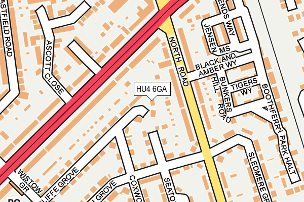 HU4 6GA map - OS OpenMap – Local (Ordnance Survey) HU4 6GA map - OS OpenMap – Local (Ordnance Survey)