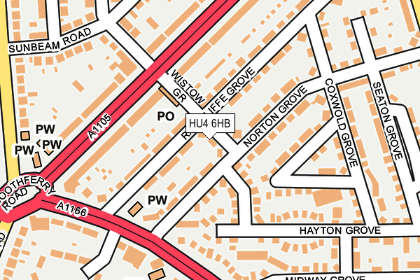 HU4 6HB map - OS OpenMap – Local (Ordnance Survey) HU4 6HB map - OS OpenMap – Local (Ordnance Survey)
