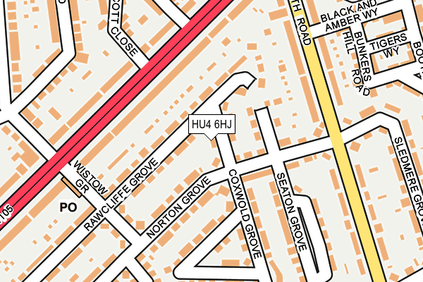 HU4 6HJ map - OS OpenMap – Local (Ordnance Survey) HU4 6HJ map - OS OpenMap – Local (Ordnance Survey)